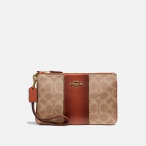 

Wristlet Coach Signature De Coated Canvas