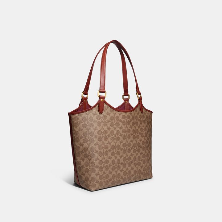 Coach tote discount in signature canvas