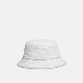 

Bucket Hat Coach White Signature Jacquard Denim