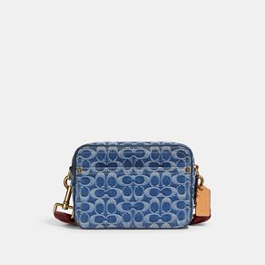 

Bolsa Crossbody Coach Flight Bag Denim Signature