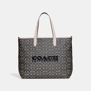 

Bolsa Tote Coach League Jacquard Signature