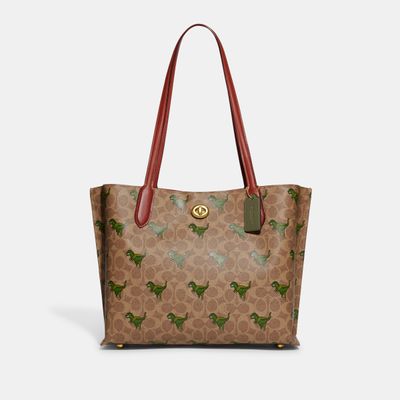 Bolsa-Tote-Coach-Willow-Canvas-Signature-With-Rexy-Print-COACH