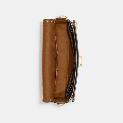 Bolsa-Shoulder-Bag-Coach-Baguette-Glovetan-Leather-With-Crystal-Rivets-Studio-COACH