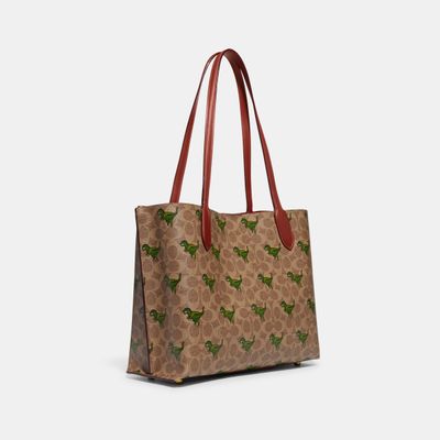 Bolsa-Tote-Coach-Willow-Canvas-Signature-With-Rexy-Print-COACH