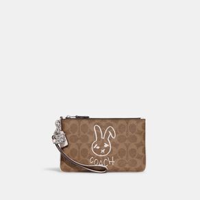 

Wristlet Coach LNY Bunny Graphic Coated Canvas