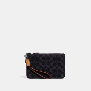 

Wristlet Coach Washed Denim Signature