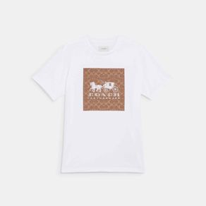 

Camiseta Coach Con El Carruaje Y Los Caballos En Algodón Orgánico