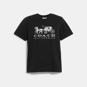 

Camiseta Coach Con El Carruaje Y Los Caballos En Algodón Orgánico