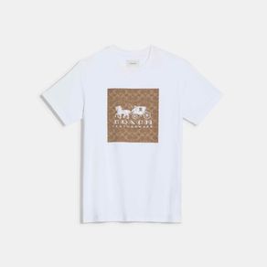 

Camiseta Coach Con El Carruaje Y Los Caballos En Algodón Orgánico