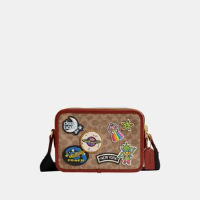 

Bolsa Crossbody Cosmic Canvas 24 con Parches