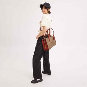 

Bolsa Shoulder Bag Coach Carryall Coated Canvas