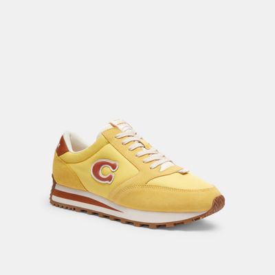 Tenis-Runner-Piel-y-Gamuza-Amarillo-Hombre