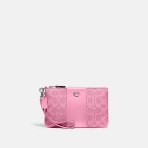 

Wristlet Colorblock Coated Canvas